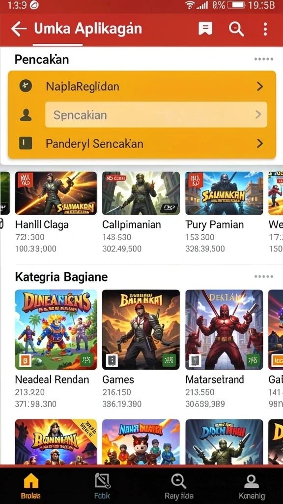 Grafis yang memukau dan berwarna-warni.