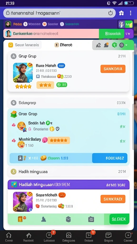 Tampilan menarik dari layar utama IDNSCORE.