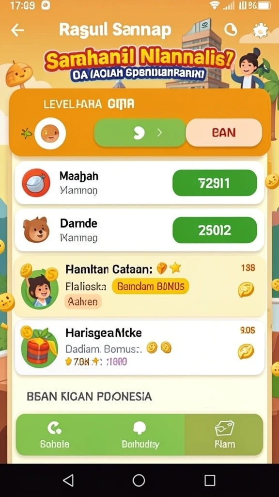 Tampilan menu utama NESIAFUN yang menarik dan intuitif.