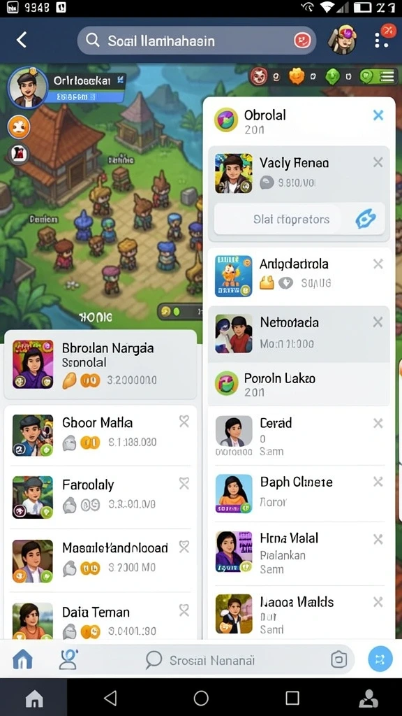 Karakter yang dapat diupgrade dengan kemampuan unik.