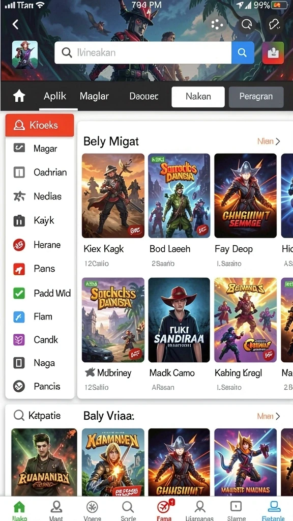 Mode permainan yang beragam dan menantang.