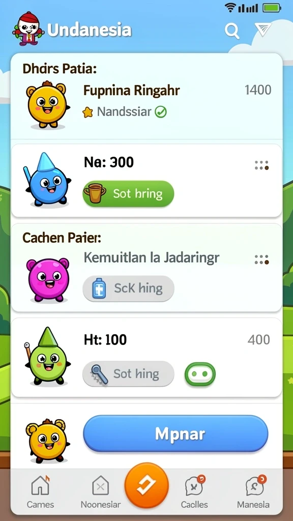 Tangkapan layar menunjukkan leaderboard dan peringkat pemain.