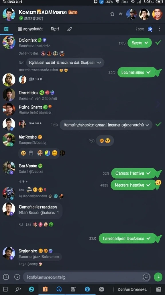 Interaksi sosial yang menyenangkan bersama teman-teman.